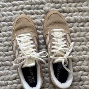 Adidas Beige and Cream Cloudfoam Sneakers